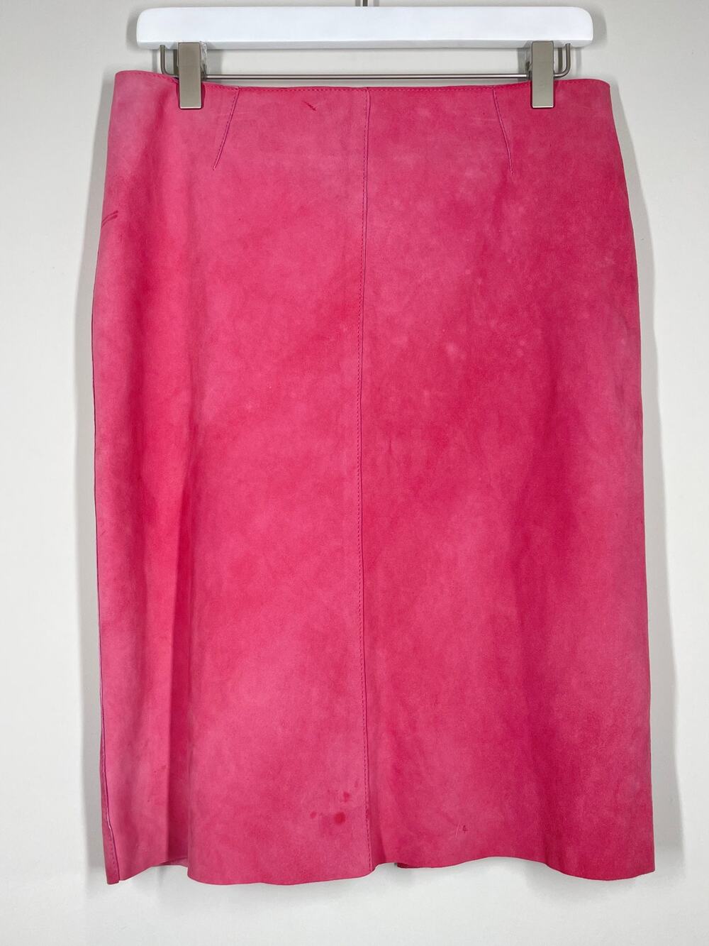 DOLCE & GABBANA Hot Pink Suede Skirt 28/42